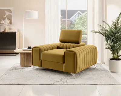 Fotel welurowy LAURENCE - tkanina Nube 45
