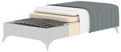 Pufa welurowa LAURENCE - tkanina Nube 40