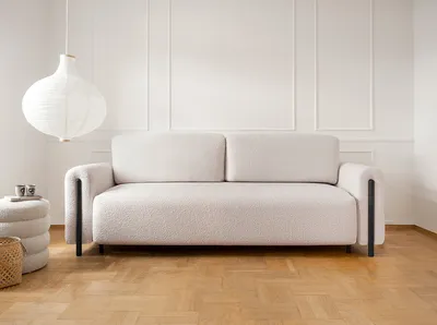 Sofa rozkładana ARCADOVA czarne nogi - tkanina Jaffray 18