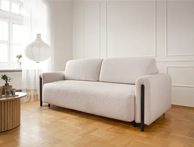 Sofa rozkładana ARCADOVA czarne nogi - tkanina Jaffray 18