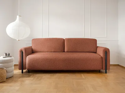 Sofa rozkładana ARCADOVA czarne nogi - tkanina Jaffray 30