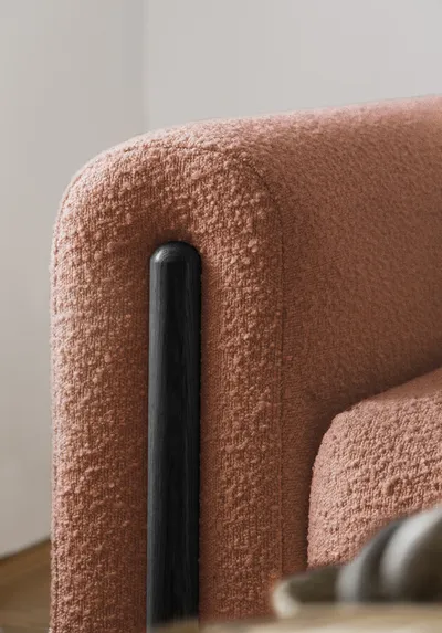 Sofa rozkładana ARCADOVA czarne nogi - tkanina Jaffray 30