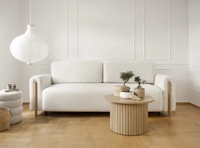 Sofa rozkładana ARCADOVA dębowe nogi - tkanina Jaffray 01