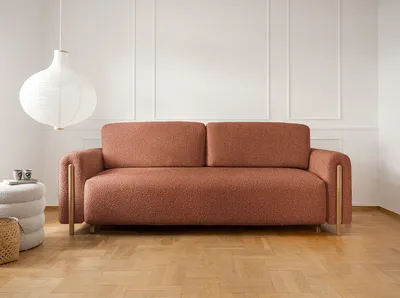Sofa rozkładana ARCADOVA dębowe nogi - tkanina Jaffray 30