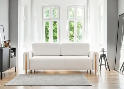 Sofa rozkładana ARCADOVA dębowe nogi - tkanina Royal 01