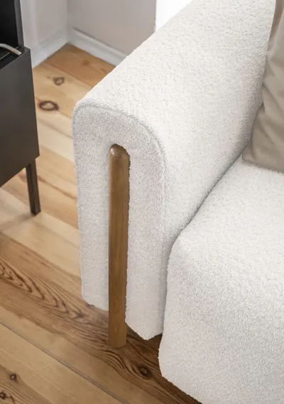 Sofa rozkładana ARCADOVA dębowe nogi - tkanina Royal 01