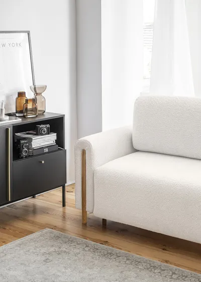 Sofa rozkładana ARCADOVA dębowe nogi - tkanina Royal 01