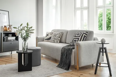Sofa rozkładana ARCADOVA dębowe nogi - tkanina Royal 04