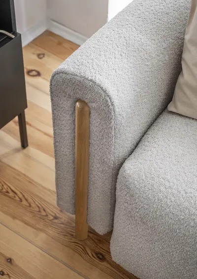 Sofa rozkładana ARCADOVA dębowe nogi - tkanina Royal 04