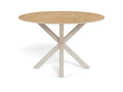 Stół okrągły HEAVEN 119 cm - dziki dąb/szary