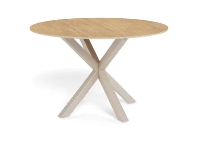 Stół okrągły HEAVEN 119 cm - dziki dąb/szary