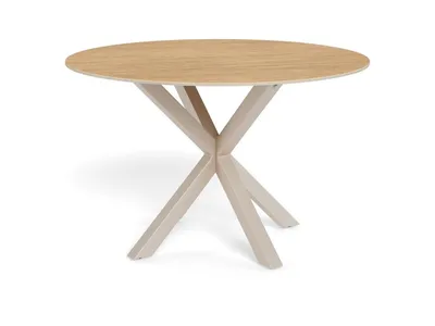 Stół okrągły HEAVEN 119 cm - dziki dąb/szary