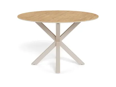 Stół okrągły HEAVEN 119 cm - dziki dąb/szary