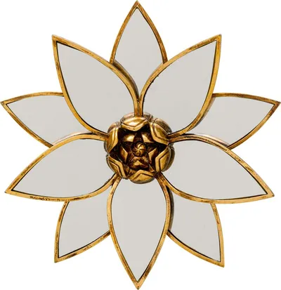 Dekoracja ścienna LOTUS MIRROR - złoty