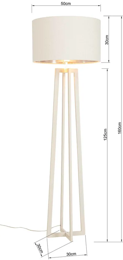Lampa podłogowa TIMON - szarobeżowy