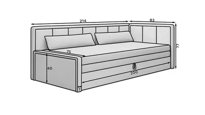 Sofa rozkładana FULGEO - tkanina Poco 101/Poco 41