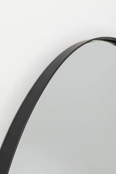 Lustro wiszące okrągłe STARLET 100 cm - czarny
