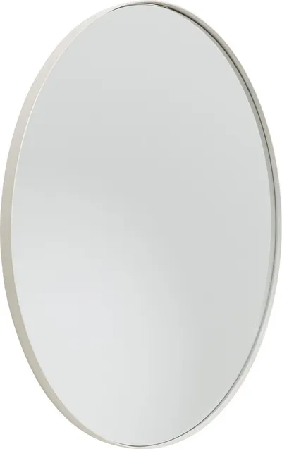 Lustro ścienne okrągłe STARLET 100 cm - szarobeżowy