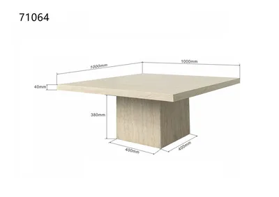 Stolik kawowy TRAVERTINO 100x100 - beżowy