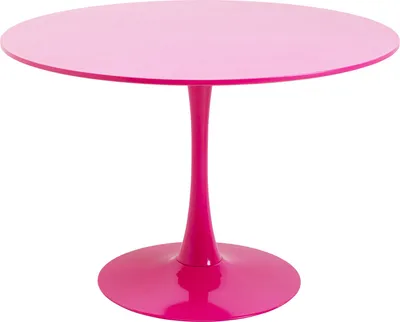 Stół okrągły SCHICKERIA 110 cm - różowy