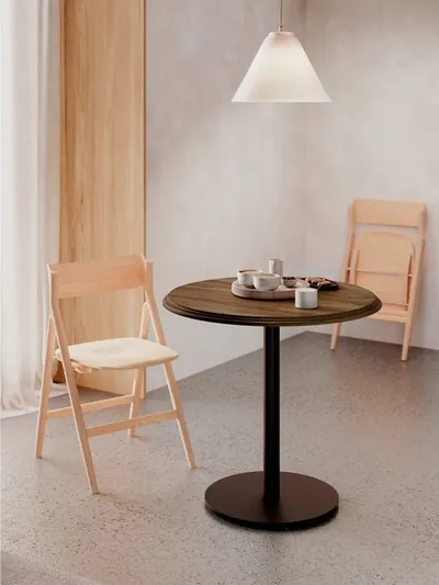 Stół okrągły dębowy ST-2317 RONDA CAFE 70 cm