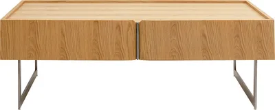 Stolik kawowy z szufladami GIULIO 130x70 - naturalny