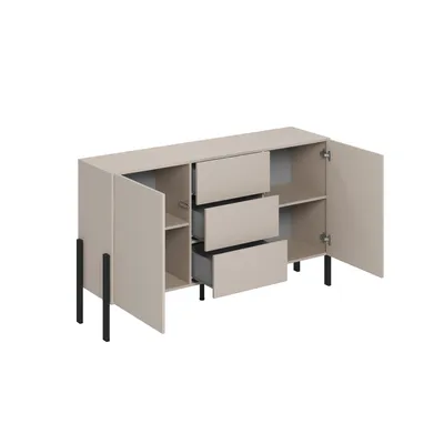 Komoda 2-drzwiowa z szufladami JUKON 43 150 cm - kaszmir