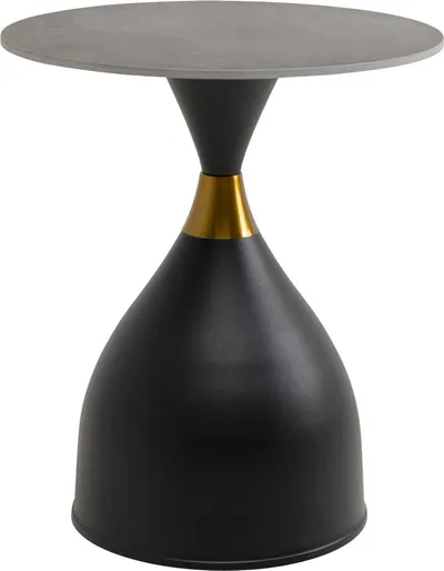 Stolik boczny okrągły WISH 50 cm - czarny