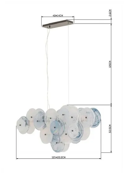 Lampa wisząca AQUAMARINE - transparentny
