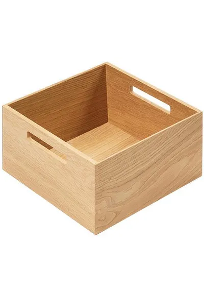FineLine LiniQ - kwadratowa skrzynka z uchwytami 236x236x120 mm/ dąb PEKA