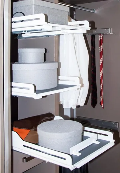 Półka wysuwana EXTENDO Libell 400 z prowadnicami/ biała PEKA