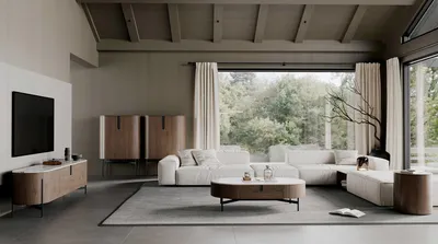 Szafka nocna okrągła SILARIO - orzech