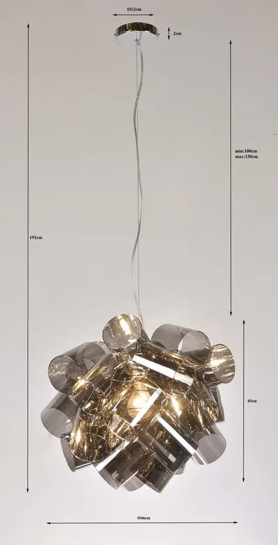 Lampa wisząca TUBES - srebrny