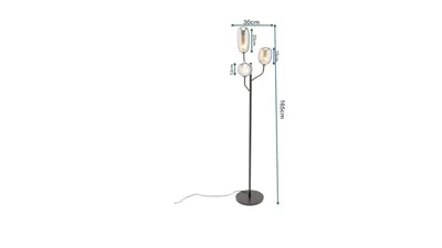 Lampa podłogowa COLUMBO - czarny