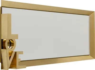 Lustro wiszące LOVE LETTERS 3D 110x40 - złoty