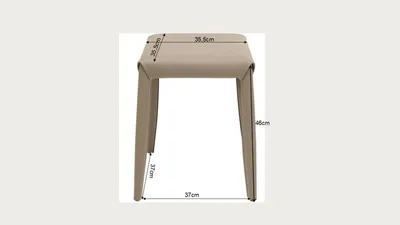 Taboret MONZA ekoskóra - czarny