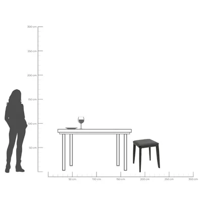 Taboret MONZA ekoskóra - czarny