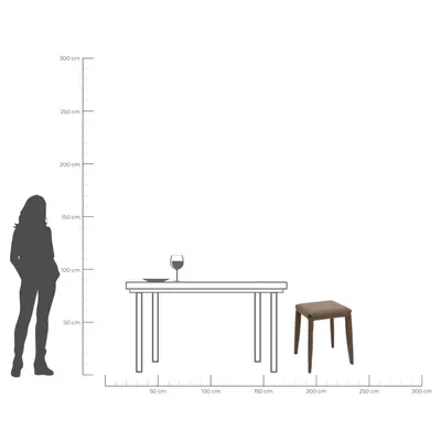 Taboret MONZA ekoskóra - ciemny szary