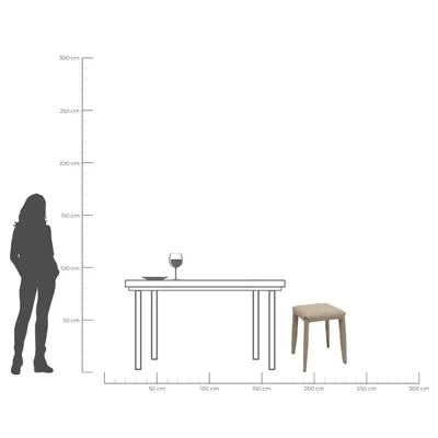 Taboret MONZA ekoskóra - jasny szary