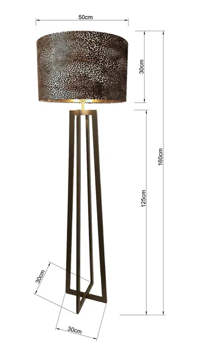 Lampa podłogowa WILDLIFE - brązowy
