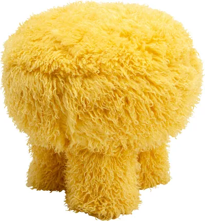 Pufa PLUSHY - żółty