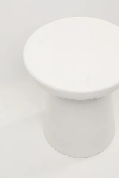 Stolik boczny okrągły PACO 40 cm - biały