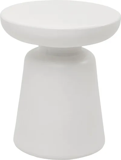 Stolik boczny okrągły PACO 40 cm - biały