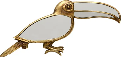 Dekoracja ścienna TOUCAN MIRROR - złoty