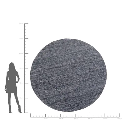 Dywan okrągły BOUCARA 250 cm - niebieski