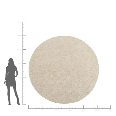Dywan okrągły BOUCARA 250 cm - kremowy