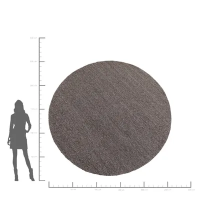 Dywan okrągły BOUCARA 250 cm - szarobrązowy