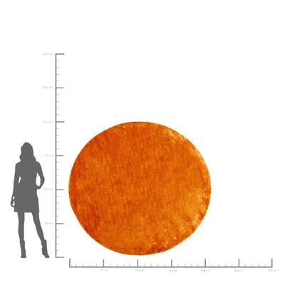 Dywan okrągły COSY 200 cm - pomarańczowy