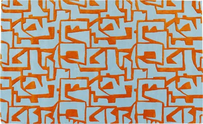 Dywan LABIRINTO 200x300 - niebieski/czerwony