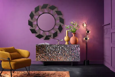 Lustro ścienne CUBES 104 cm - czarny